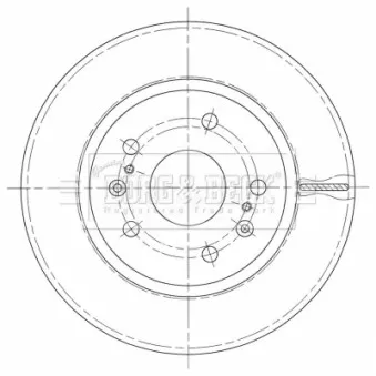 Jeu de 2 disques de frein avant BORG & BECK