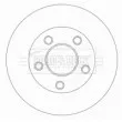 Jeu de 2 disques de frein arrière BORG & BECK BBD5772S - Visuel 1