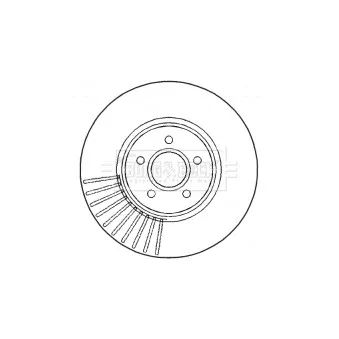 Jeu de 2 disques de frein avant BORG & BECK BBD5925S