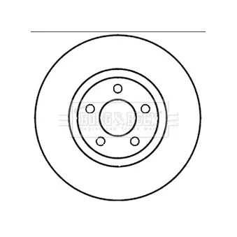 Disque de frein avant gauche BORG & BECK BBD5980S