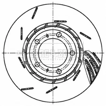 Disque de frein arrière droit BORG & BECK BBD6162S