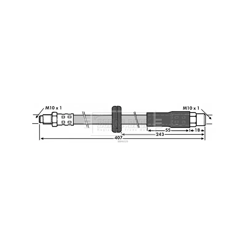 Flexible de frein BORG & BECK BBH6029