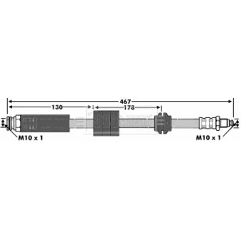 Flexible de frein BORG & BECK BBH6097