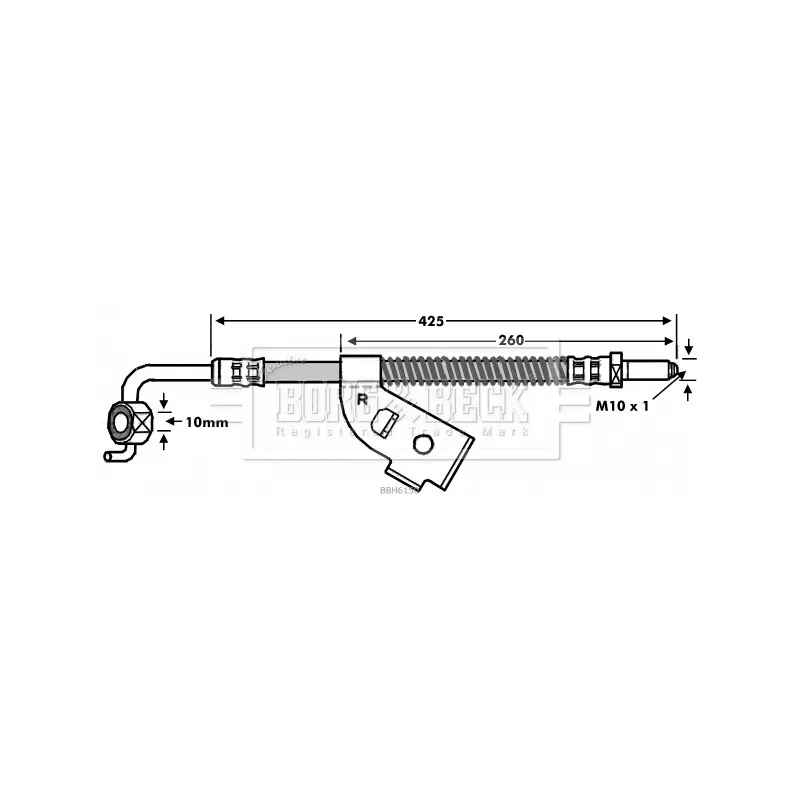 Flexible de frein BORG & BECK BBH6150