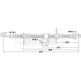 Flexible de frein BORG & BECK BBH6198