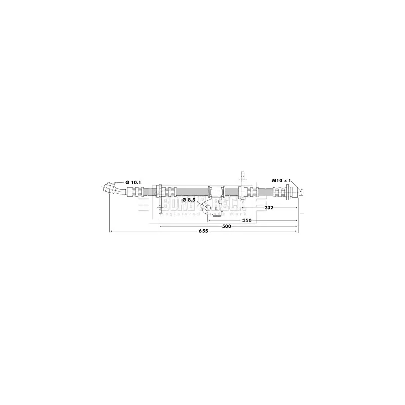 Flexible de frein BORG & BECK BBH6198