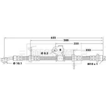 Flexible de frein BORG & BECK BBH6199