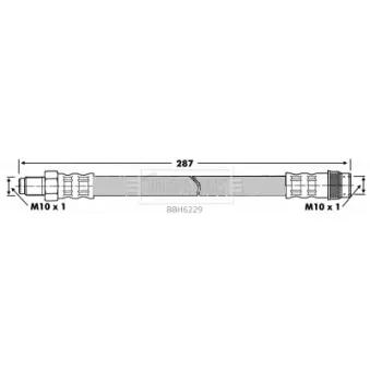 Flexible de frein BORG & BECK BBH6229