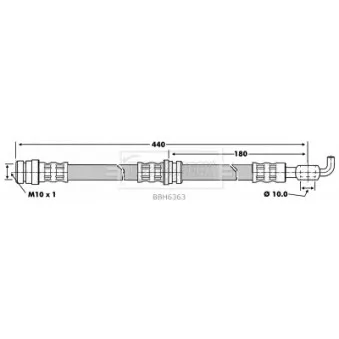 Flexible de frein BORG & BECK BBH6363