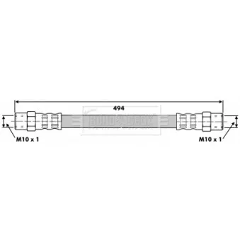 Flexible de frein BORG & BECK BBH6382