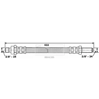 Flexible de frein BORG & BECK BBH6386