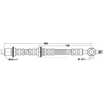 Flexible de frein BORG & BECK BBH6443