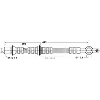 Flexible de frein BORG & BECK BBH6444