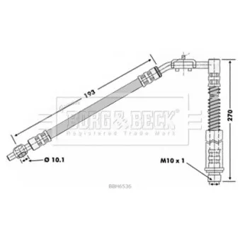Flexible de frein BORG & BECK BBH6536