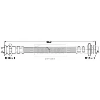 Flexible de frein BORG & BECK BBH6588