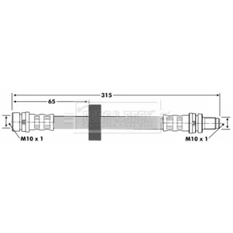 Flexible de frein BORG & BECK BBH6596