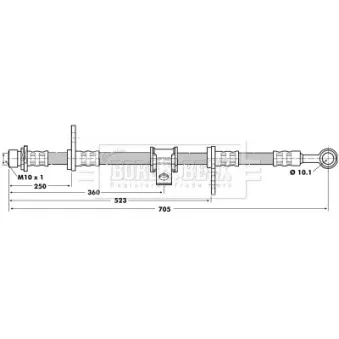 Flexible de frein BORG & BECK BBH6619