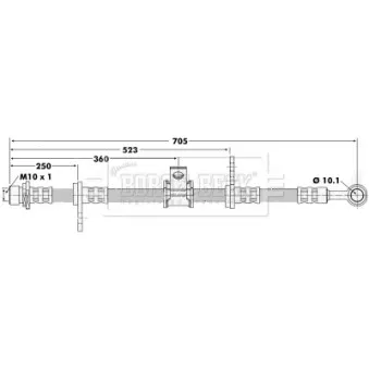 Flexible de frein BORG & BECK BBH6621