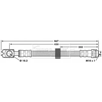 Flexible de frein BORG & BECK BBH6631