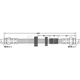 Flexible de frein BORG & BECK BBH6642