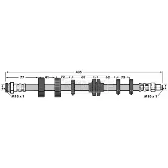 Flexible de frein BORG & BECK BBH6645