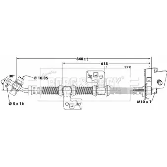 Flexible de frein BORG & BECK BBH6669