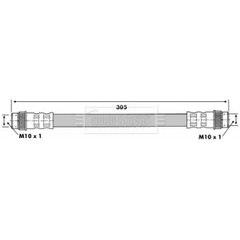 Flexible de frein BORG & BECK BBH6687