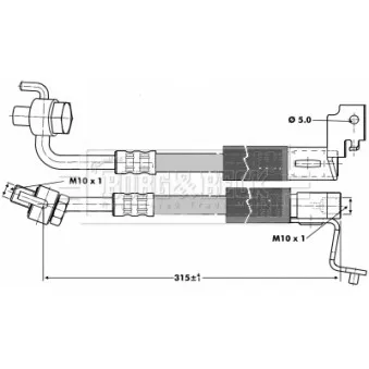 Flexible de frein BORG & BECK BBH6693