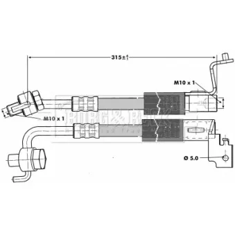 Flexible de frein BORG & BECK BBH6694