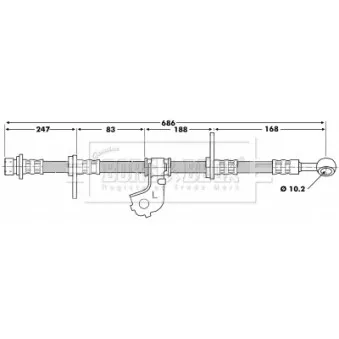 Flexible de frein BORG & BECK BBH6697
