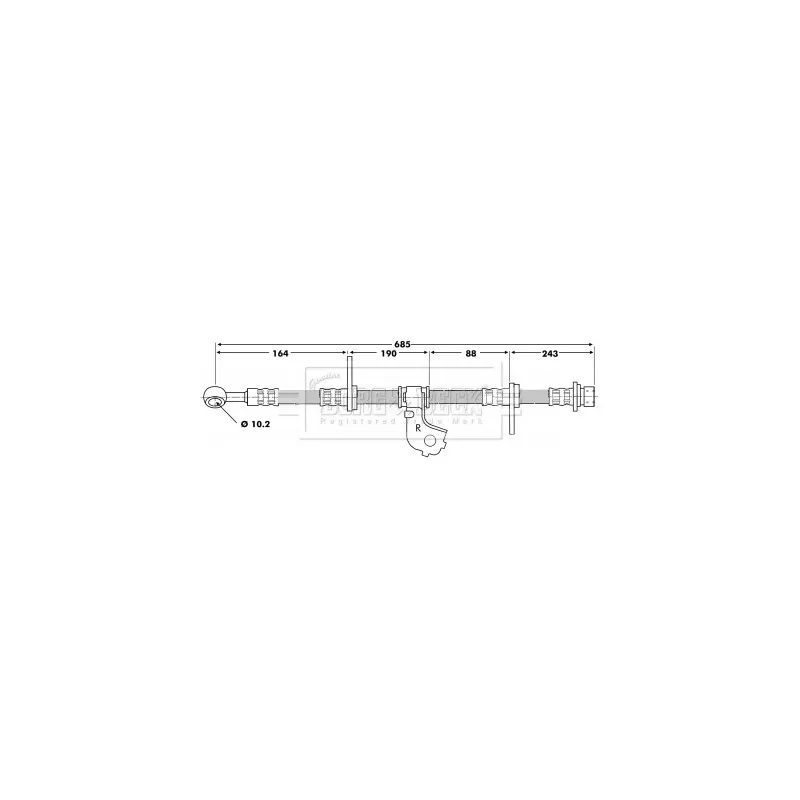 Flexible de frein BORG & BECK BBH6698