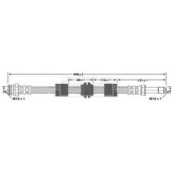 Flexible de frein BORG & BECK BBH6708