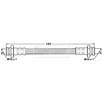 Flexible de frein BORG & BECK BBH6712