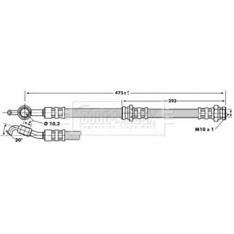 Flexible de frein BORG & BECK BBH6726