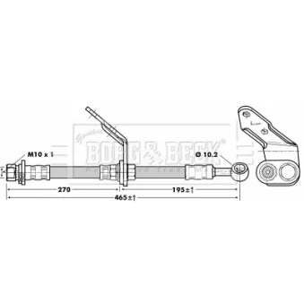 Flexible de frein BORG & BECK BBH6742