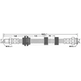 Flexible de frein BORG & BECK BBH6778