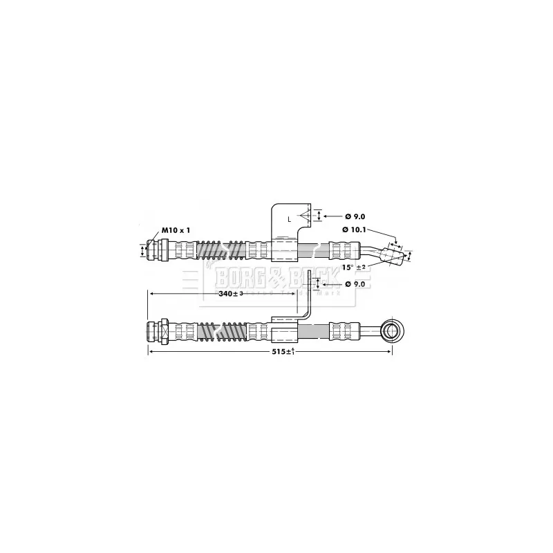 Flexible de frein BORG & BECK BBH6801