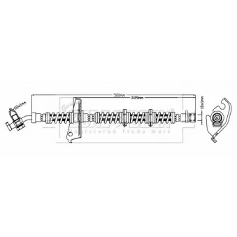 Flexible de frein BORG & BECK BBH6802