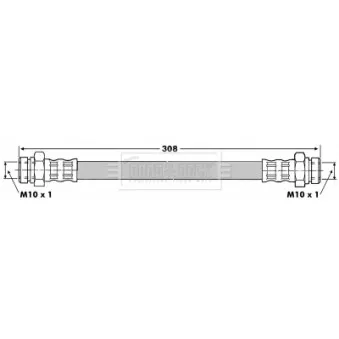 Flexible de frein BORG & BECK BBH6807