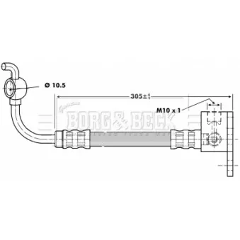 Flexible de frein BORG & BECK BBH6809