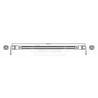 Flexible de frein BORG & BECK BBH6827