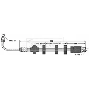 Flexible de frein BORG & BECK BBH6833
