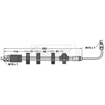 Flexible de frein BORG & BECK BBH6834