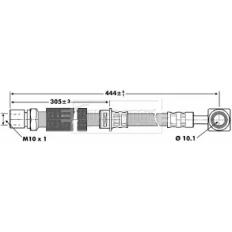Flexible de frein BORG & BECK BBH6845