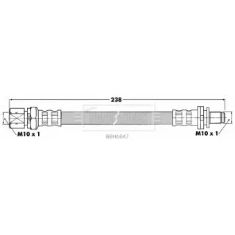 Flexible de frein BORG & BECK BBH6847