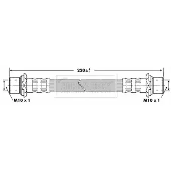 Flexible de frein BORG & BECK BBH6858