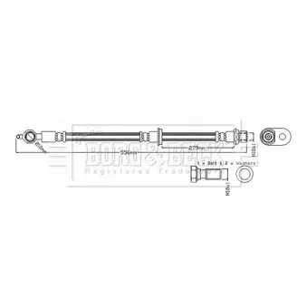 Flexible de frein BORG & BECK BBH6863