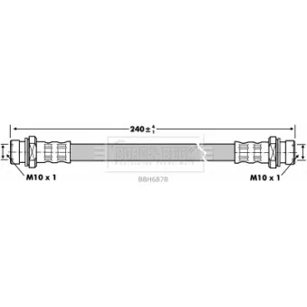 Flexible de frein BORG & BECK BBH6878