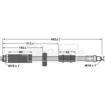 Flexible de frein BORG & BECK BBH6909