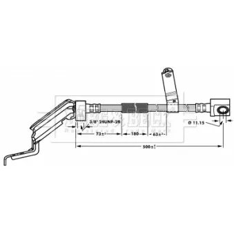 Flexible de frein BORG & BECK BBH6931
